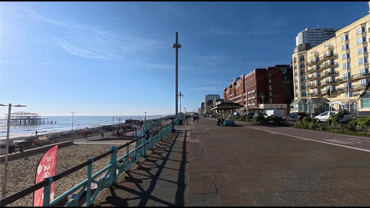 Walking Along Brighton Seafront | Relaxing Coastal Walk in Brighton England