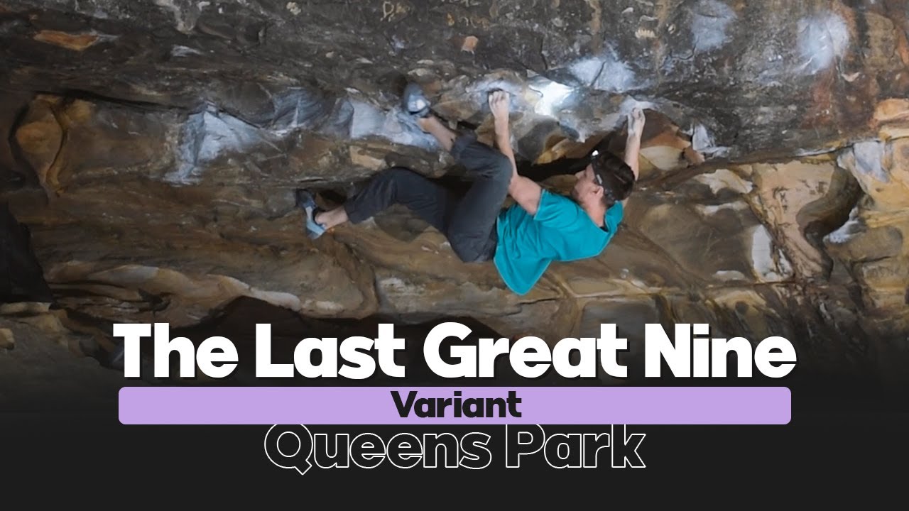 Bouldering: The Last Great Nine Variant (V??) at Queens Park, Sydney.