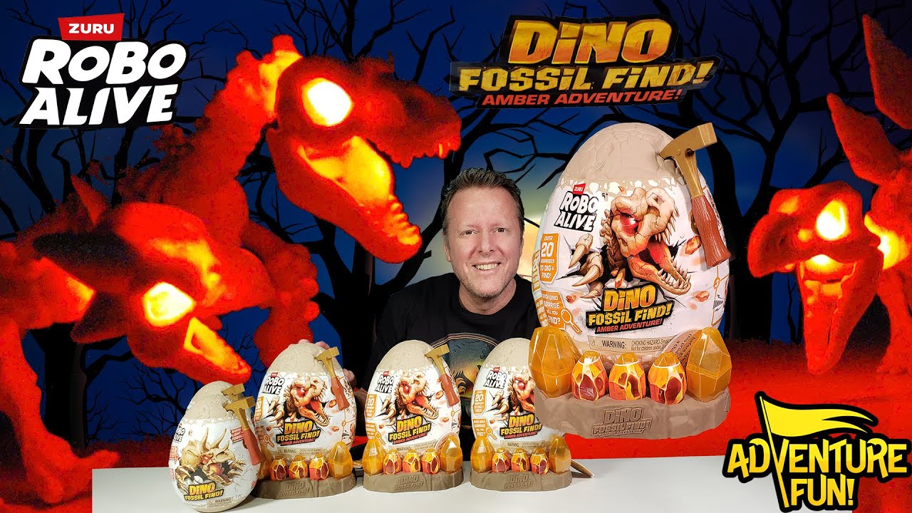 4. Zuru Robo Alive Dino Fossil: Приключения в поисках янтаря! Обзор игрушки «Динозавры светятся и...