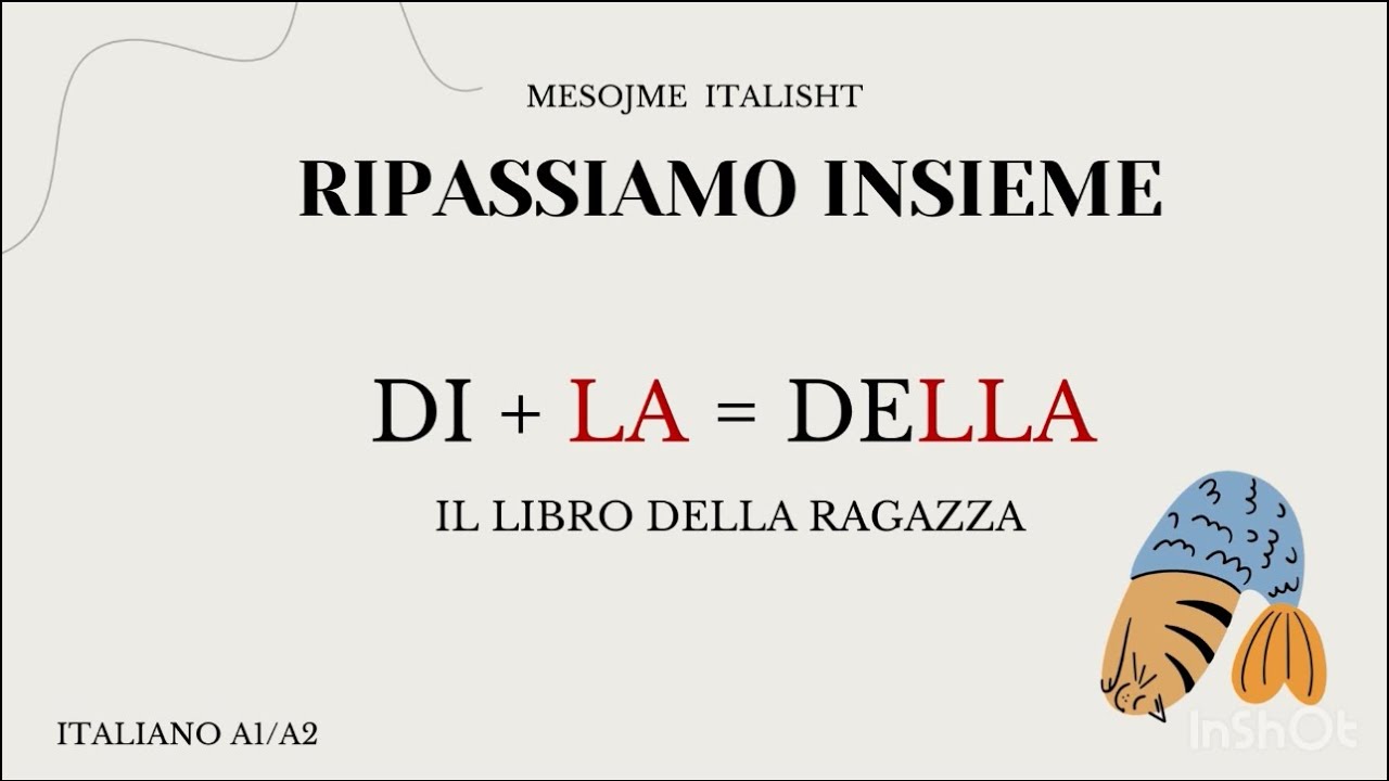 ITALIANO A1/A2 - LA PREPOSIZIONE “di” / KU PERDORET “di” NE GJUHEN ITALIANE / mesojme italisht