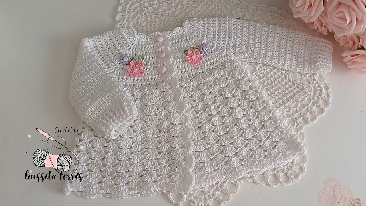 ¡Mira que bonito! 🥰Increible fácil y Rápido de Tejer patrón de crochet 🌿♥️ Abrigo para bebé 