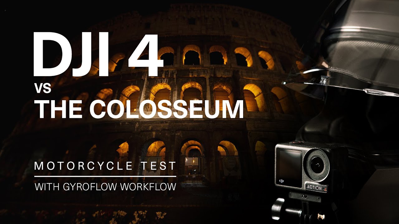DJI Action 4 vs The Colosseum - Motorcycle Test with Gyroflow Workflow