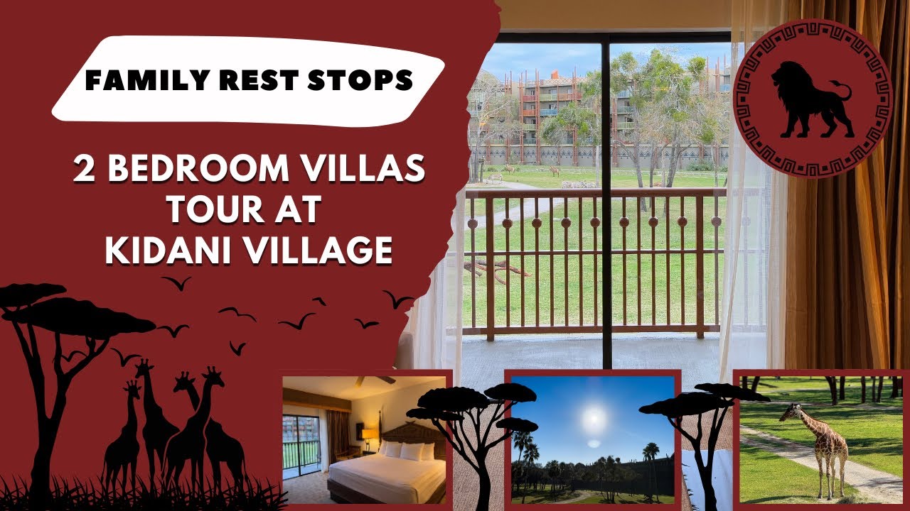 Animal Kingdom Lodge Kidani Village Two Bedroom Villa Tour walkthrough SAVANNA VIEW