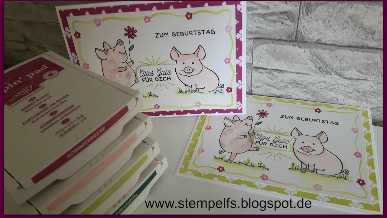 Die neuen Glücksschweinchen von Stampin' UP!