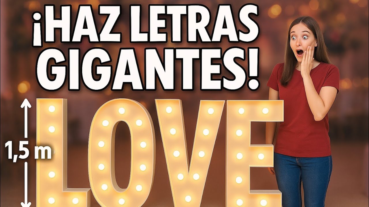 Tutorial Letras Gigantes Para Eventos Como Hacer En Casa. ✅