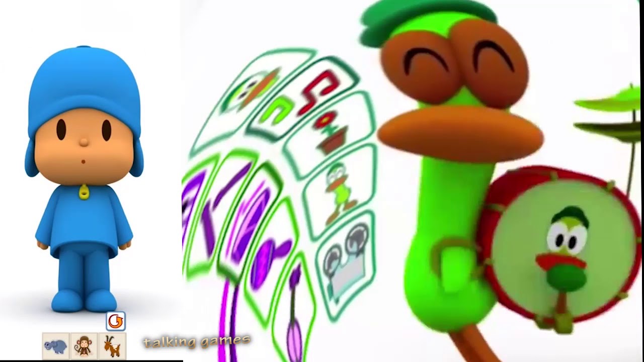 Learn Colors with Pocoyo Animals and Dance Talking Pato
