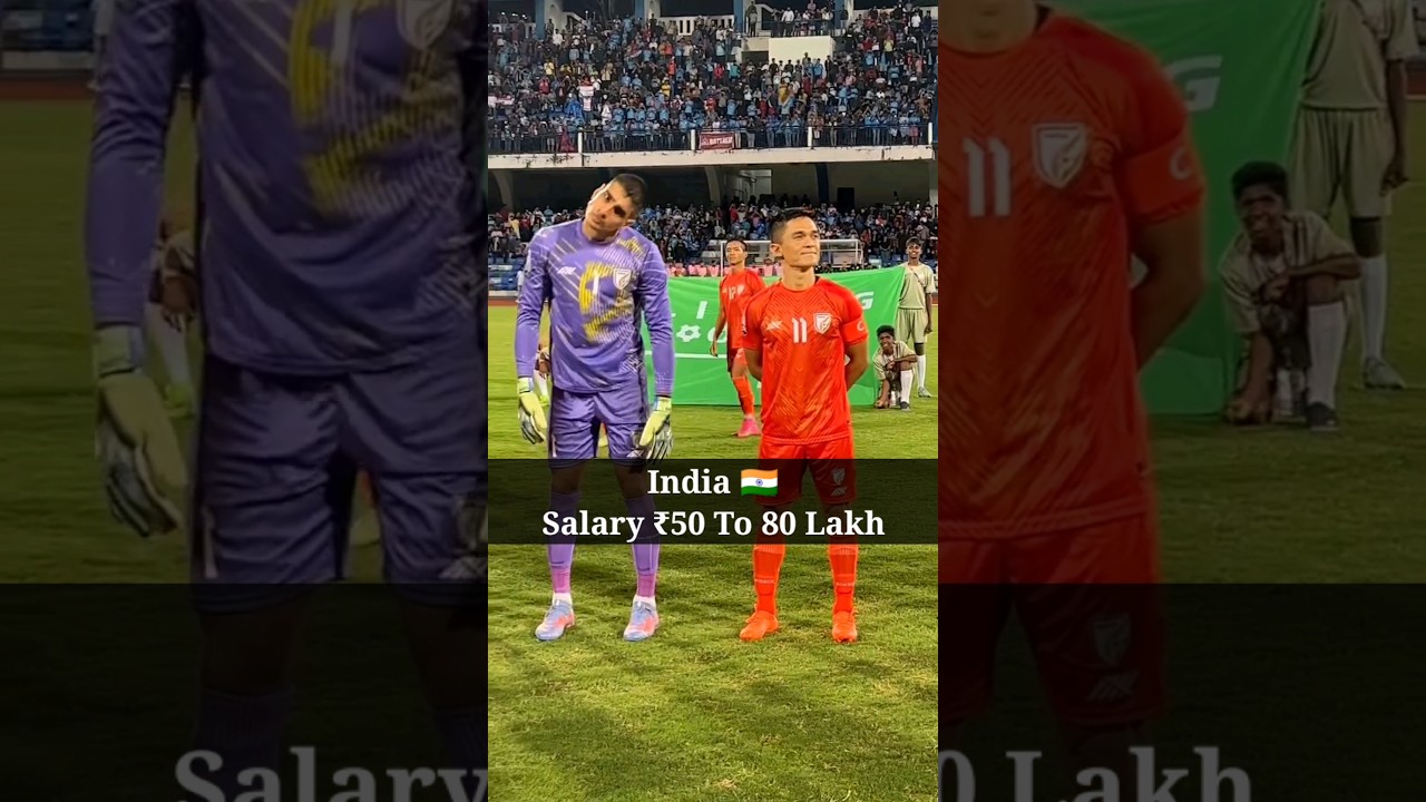Indian Football Player Salary 🇮🇳😍 Ft. Sunil Chhetri, Gurpreet Sandhu, Thapa #shorts #football #viral