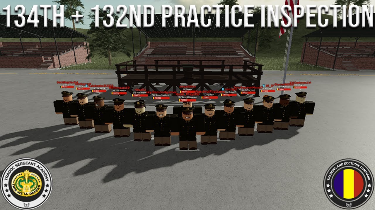 TRADOC: 134th + 132nd Detachments Practice Inspection | ROBLOX Fort Martin