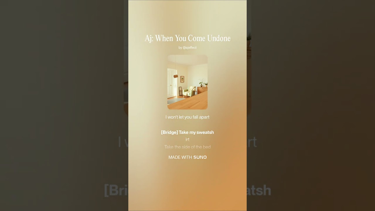 Aj: When You Come Undone #pop #ajeffect #vsinger
