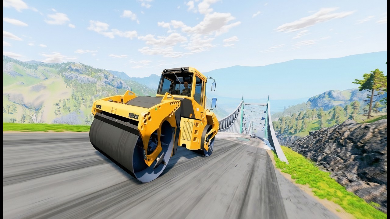 Full Throttle INSANE Long Downhill lane ! | BeamNG.drive Epic Crashes & Speed Test #27