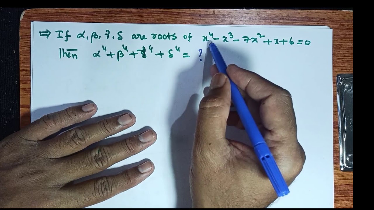 The sum of integral powers of the roots of an equation NEWTON METHOD - YOUSUF BAIG
