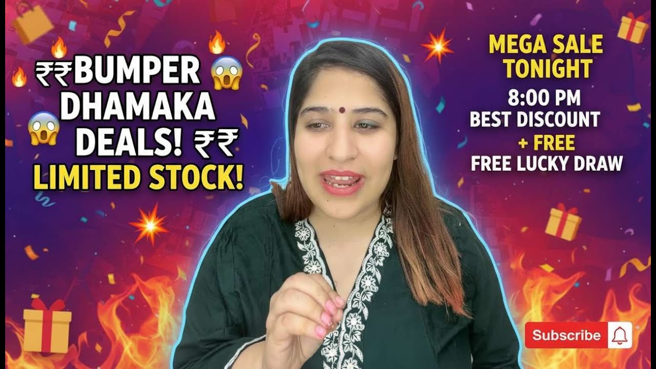 Mega Sale Tonight 🔥 8:00 PM Best Discount 💥 + Free Lucky Draw 🎁
