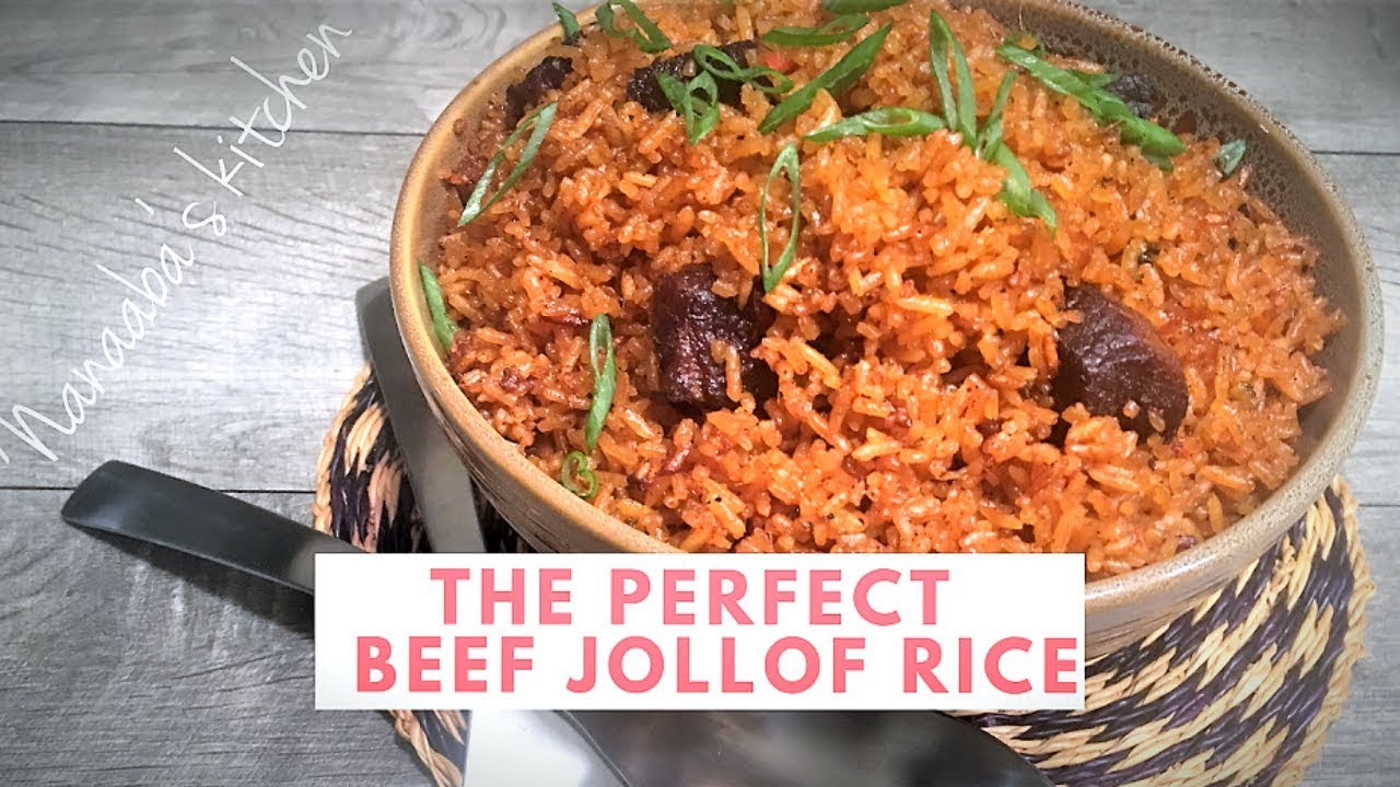✔How to cook the Perfect  Beef Jollof Rice
