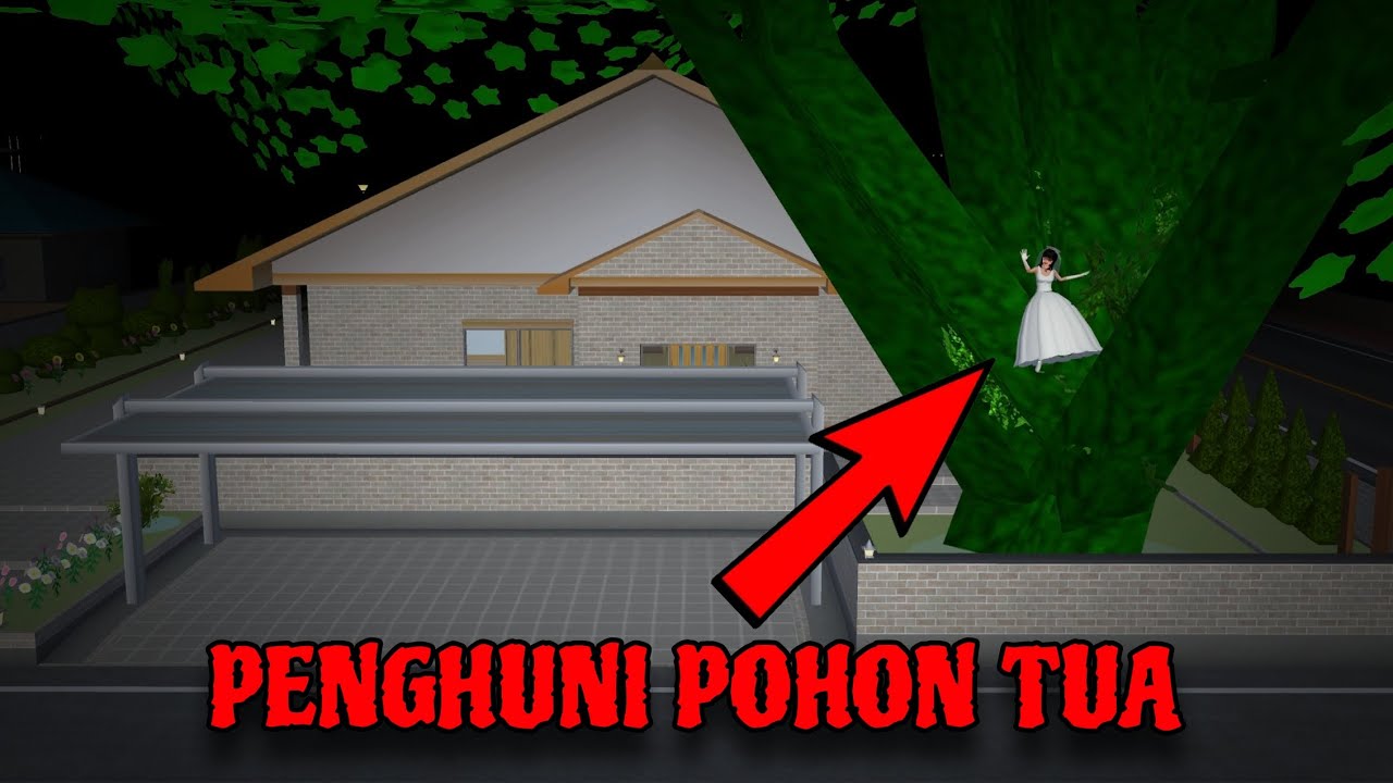 Rumah Yuta Dan Mio Jadi Sarang Hantu Penunggu Pohon Tua || Sakura School Simulator