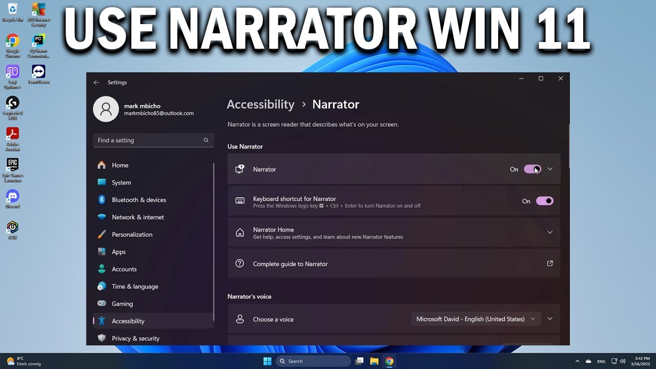 How To Use the Narrator Screen Reader in Windows 11 - Easy Fix