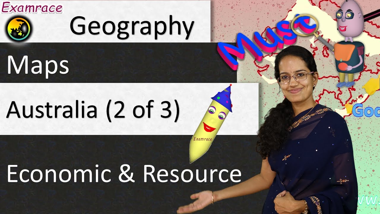 Australia (2 of 3) Economic and Resource: World Geography Maps & Mnemonics: ICSE Geography Class 6