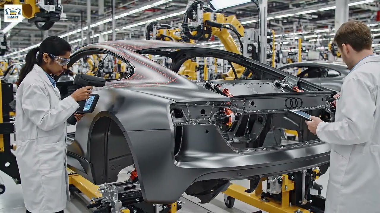 Inside the Audi e-tron GT Electric Sports Car Production Line