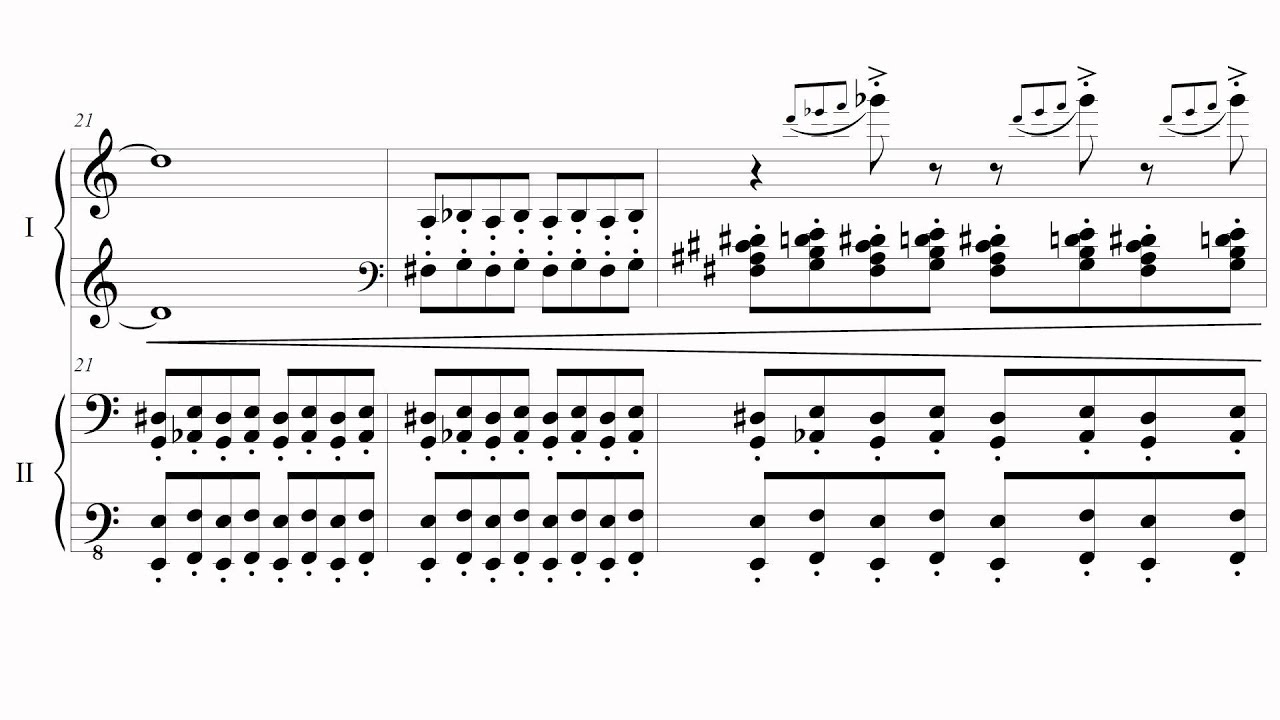 JAWS - Main Title (John Williams) - Transcribed for piano four hands by Pierce Hacquard