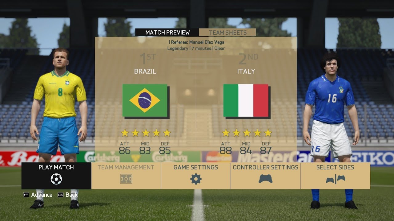 FINAL WORLD CUP 1994 • BRAZIL vs ITALY • FIFA 16 PC • CLASSIC PATCH