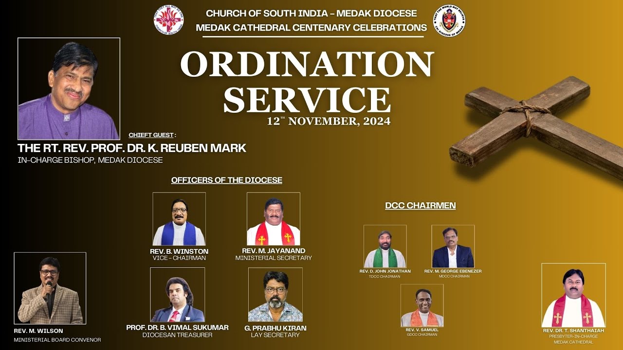 CSI MEDAK DIOCESE || ORDINATION SERVICE || 12-11-2024