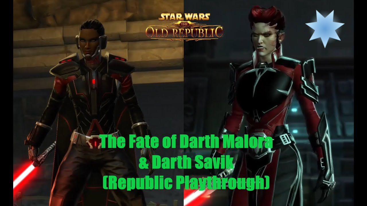 SWTOR: The Fate of Darth Malora and Darth Savik (Jedi Knight/Republic Playthrough/Light Side)