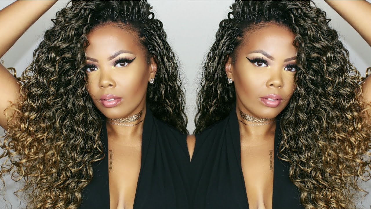😍 MY FABULOUS CURLY CROCHET BRAIDS START TO FINISH + HOW TO MOISTURIZE DRY NATURAL HAIR | TASTEPINK