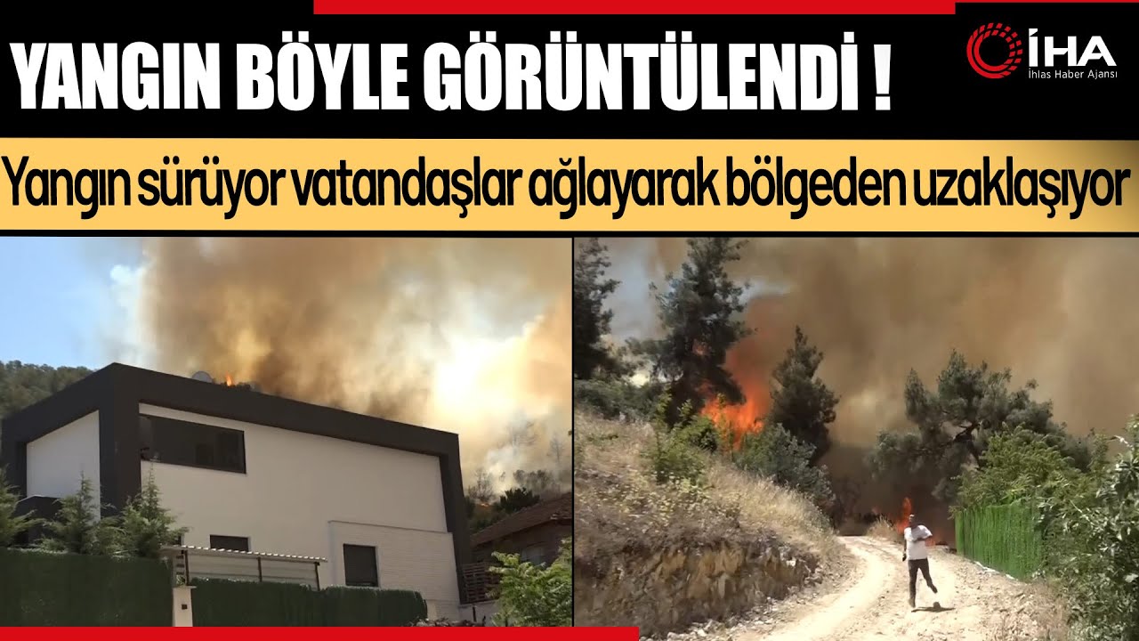 Yerleşim Yerine Sıçrayan Yangın Ve Yaşanan Panik Böyle Görüntülendi