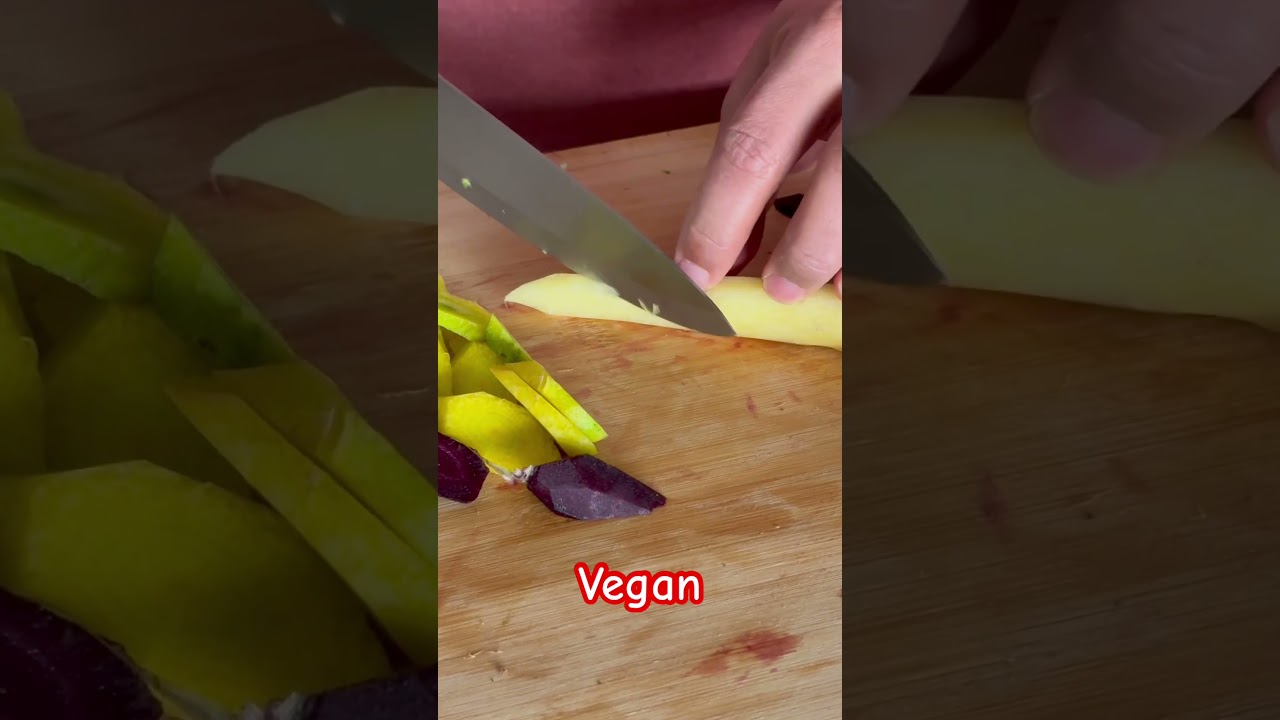 Rainbow veggie stir fry #shorts #vegan