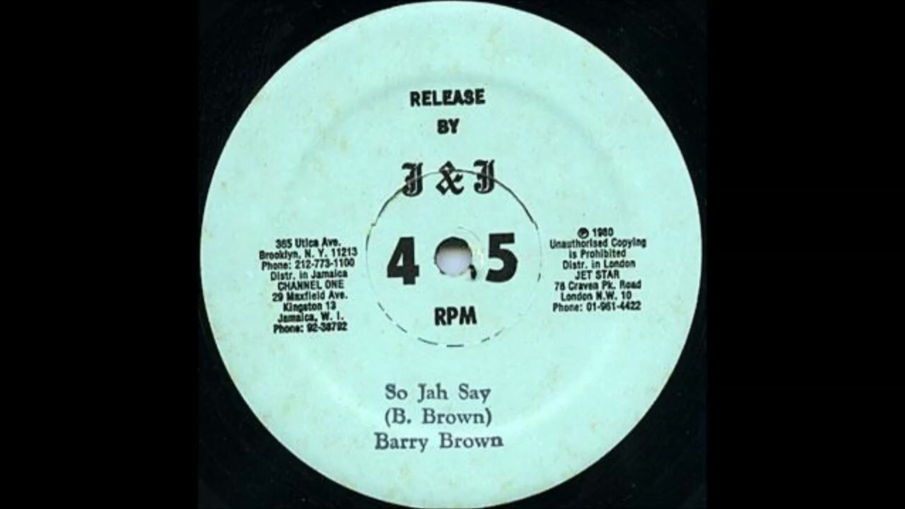 Barry Brown - So Jah Say