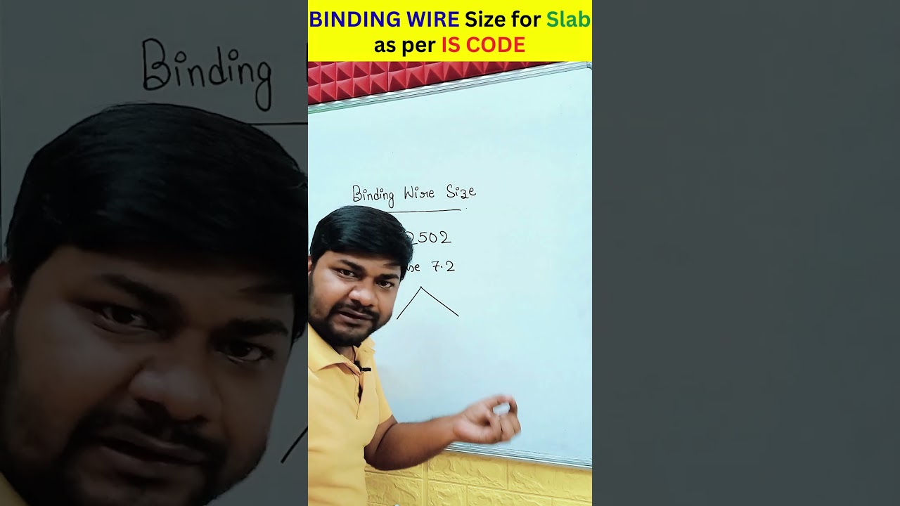Binding Wire Size for Slab as per IS code #learningciviltechnology