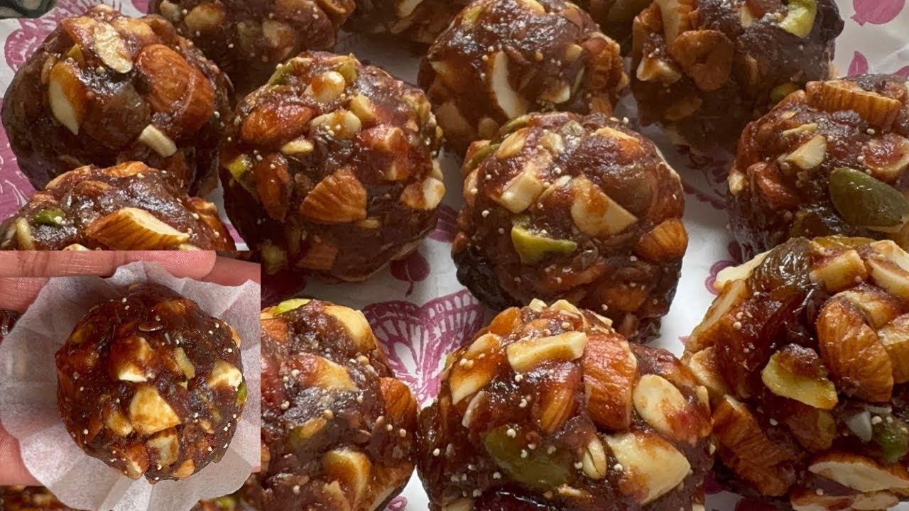 ఎన్నో పోషక విలువలు కలిగిన లడ్డు 👉 Healthy dry fruits laddu full of nutrients 🚫Sugar 👉Nutrition Rich 