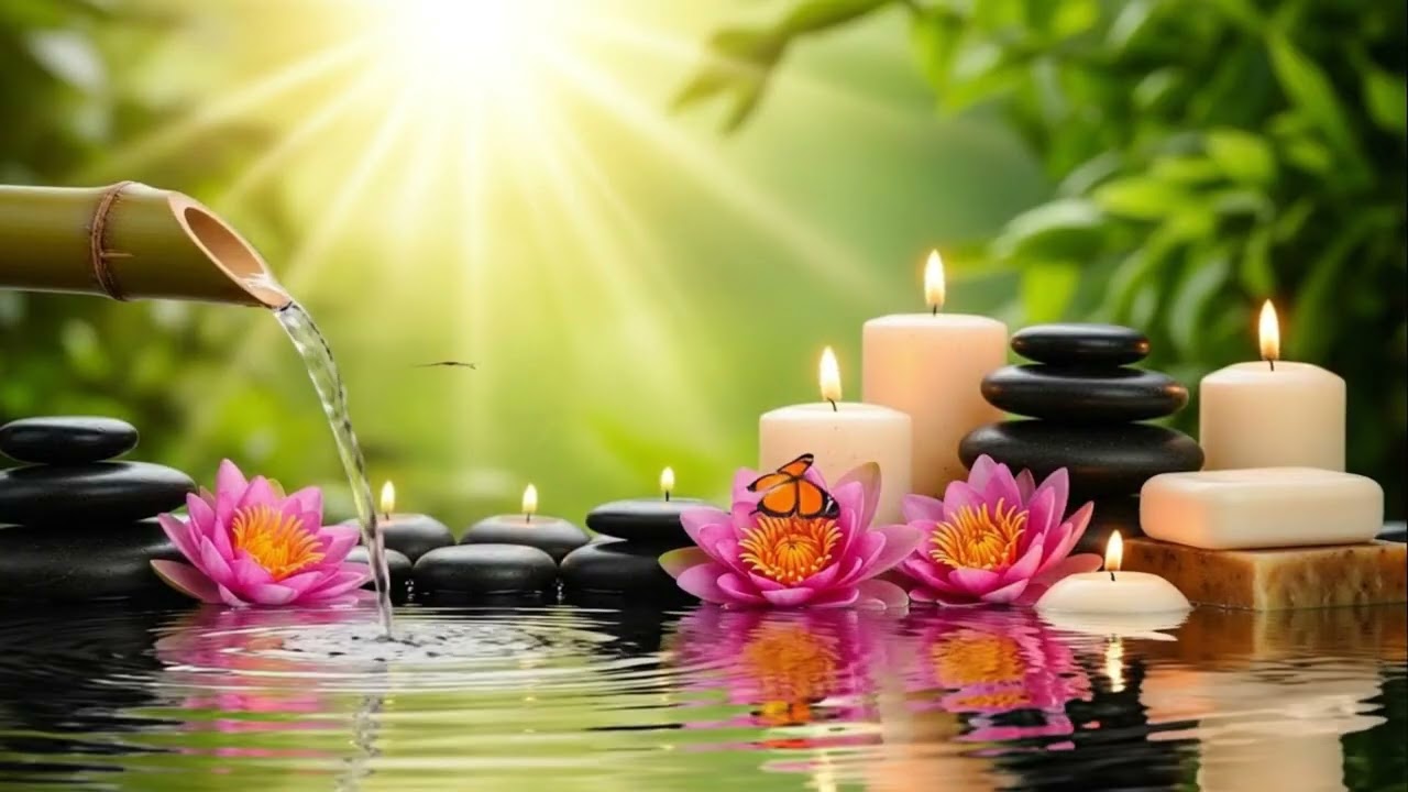 Relaxation Music Wtih Bamboo Water Sound spa Music Ep86