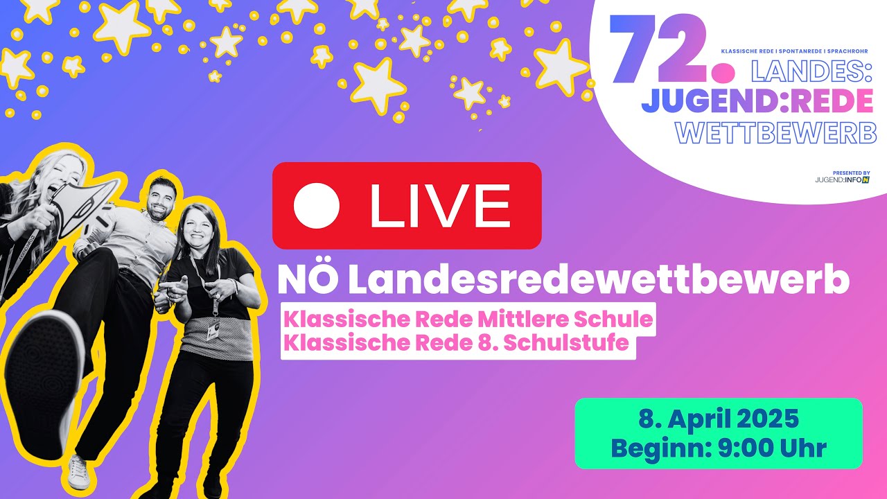 Landesredewettbewerb NÖ 2025 - TAG 2 - Klassische Rede Mittlere Schule und 8. Schulstufe