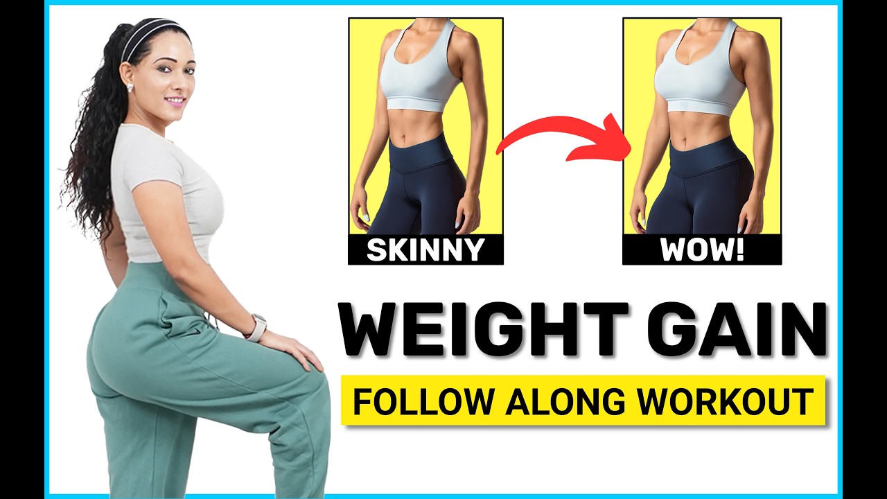 5 BEST EXERCISES to Gain Weight Quickly | How to GAIN weight for SKINNY girls workout at home