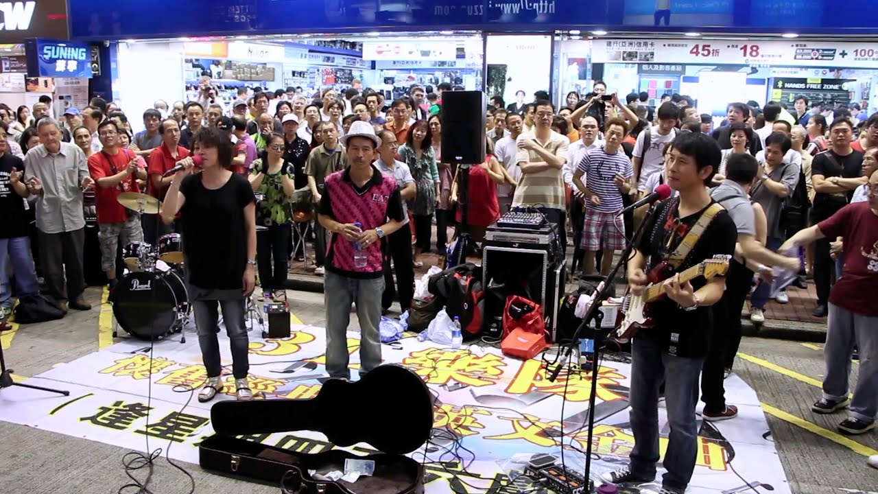 Sha La la la la + One Way Ticket + Unchained Melody + 舊歡如夢 情花開-3L樂隊 Busking Hong Kong香港旺角街頭表演 130525