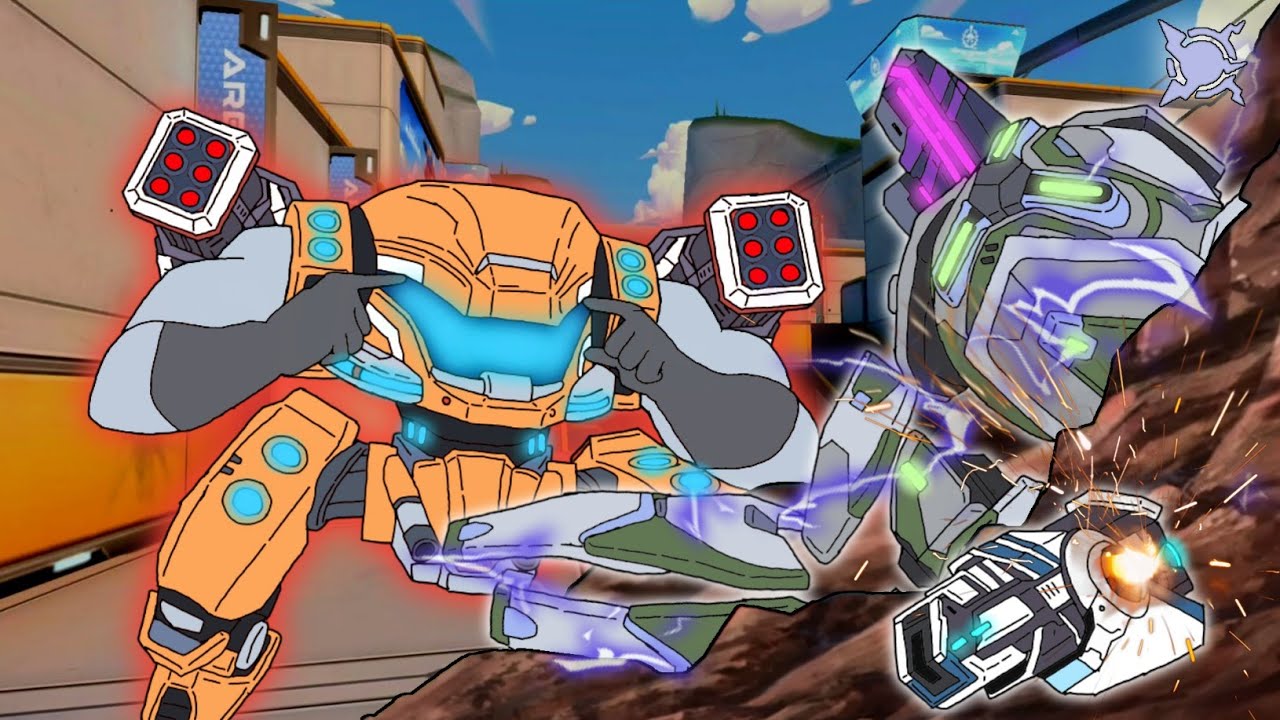 Missile Rack 8 ZEPHYR , Mech Arena funny video