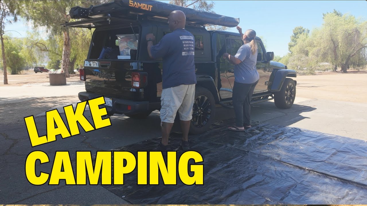 OVERNIGHT LAKE CAMPING | CAMPFIRE, TENT SETUP & NATURE SOUNDS