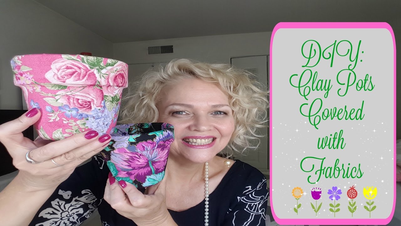 DIY: Clay Pots Covered With Fabric