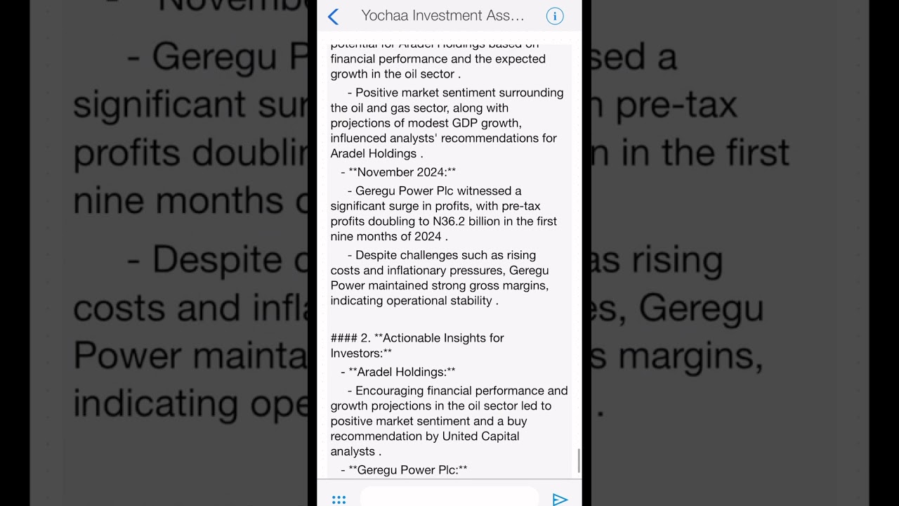 How to search for the Hottest Nigerian growth stocks using Yochaa AI.
