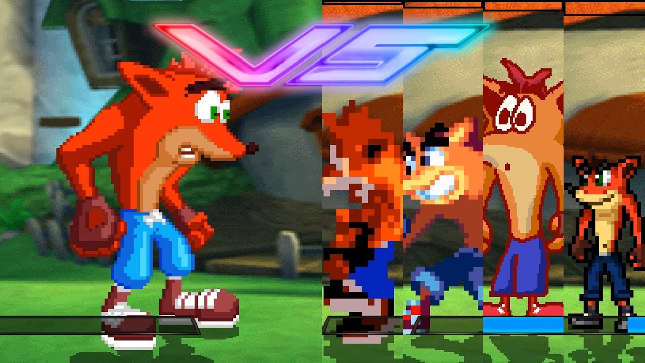 MUGEN - New Crash Bandicoot vs. Old Crash Bandicoots - Download