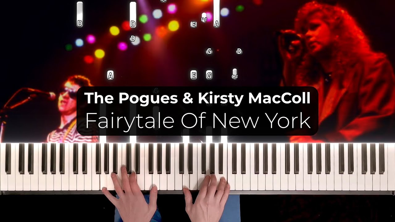 The Pogues And Kirsty MacColl - FairyTale Of New York Waterfall Piano Cover + MIDI 🎹🎶🎄