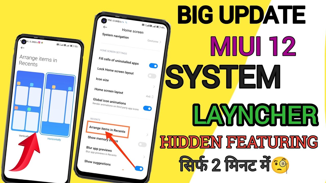 Big Update Miui 12 System Layncher Hidden Featuring@ManojDey @ManojSaruu#youtubeviral #trending