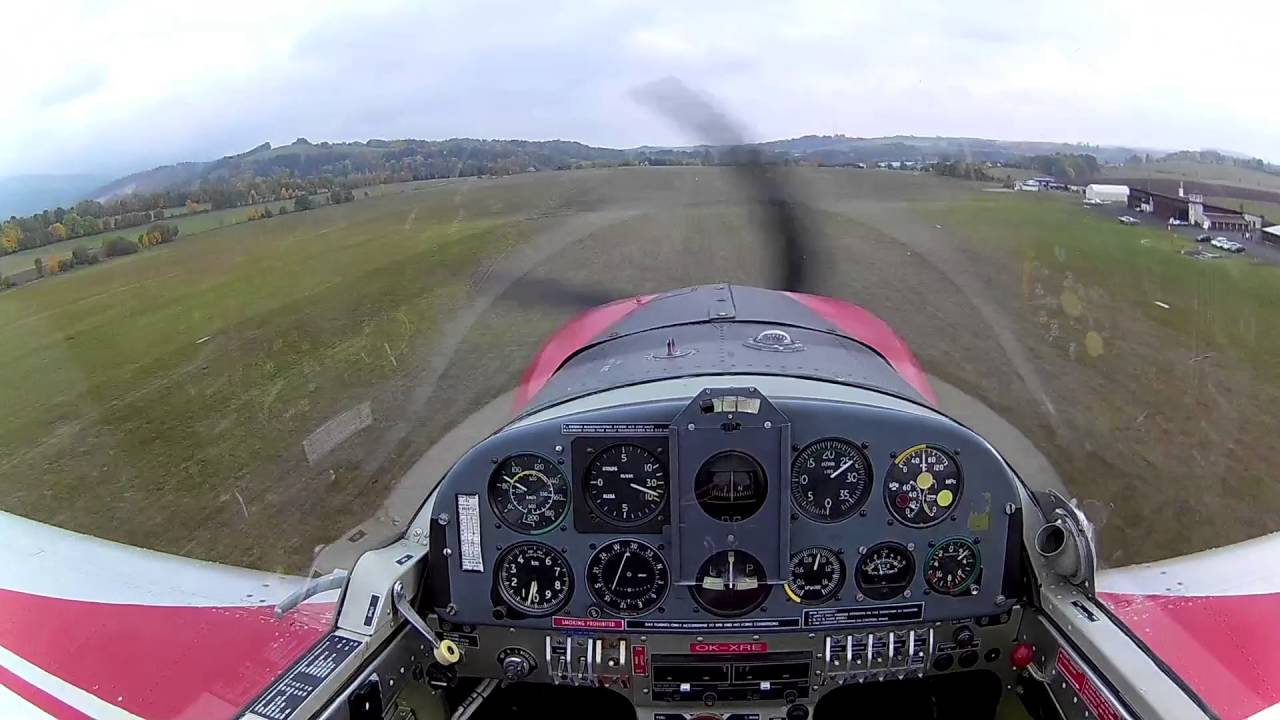 ZLIN Z50LS Aerobatic take off. Pilot Karel Horacek.