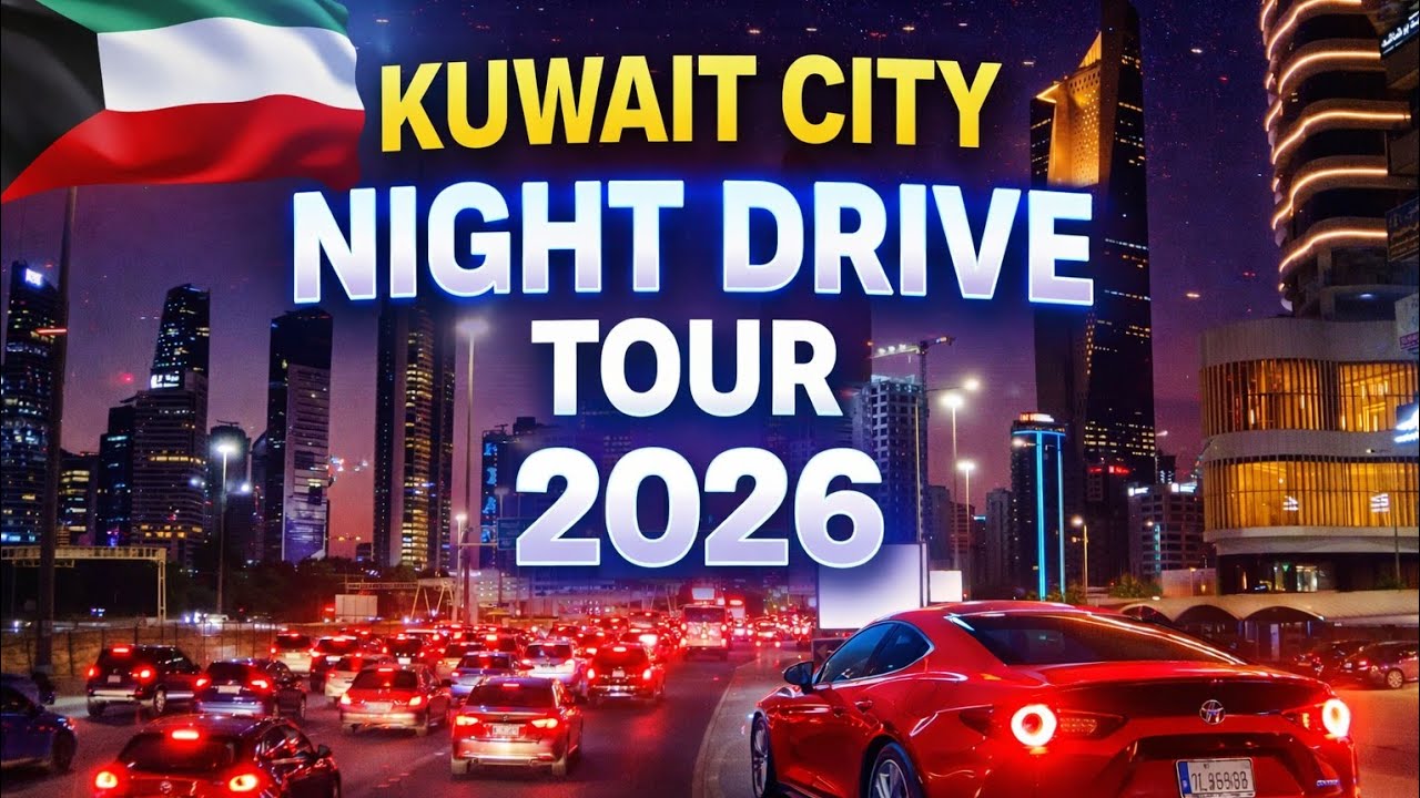 Kuwait City Night Drive Tour 2026 -  جولة ليلية بالسيارة في مدينة الكويت