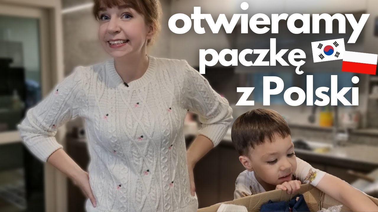 Otwieramy wyczekaną PACZKĘ Z POLSKI!  Czego nam brakuje w Korei? Prezenty od Babci i Dziadka!