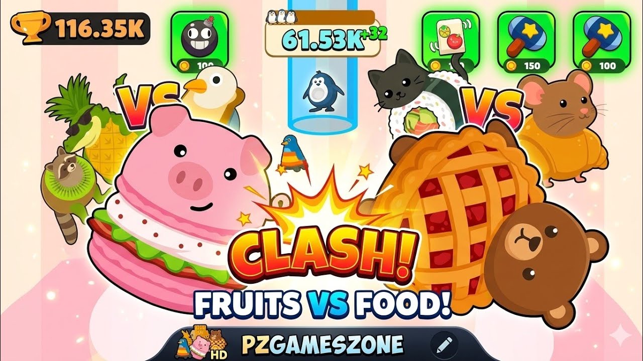 🍉⚔️ Fruit War: Extended Edition! ##fruitsclash #pzgames #gamingbypz #trending #gameplay #trending 