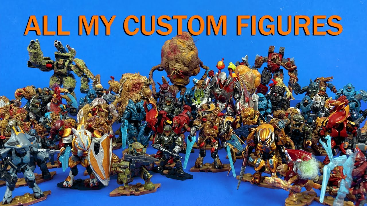 ALL MY CUSTOM FIGURES FOR HALO MEGA CONSTRUX