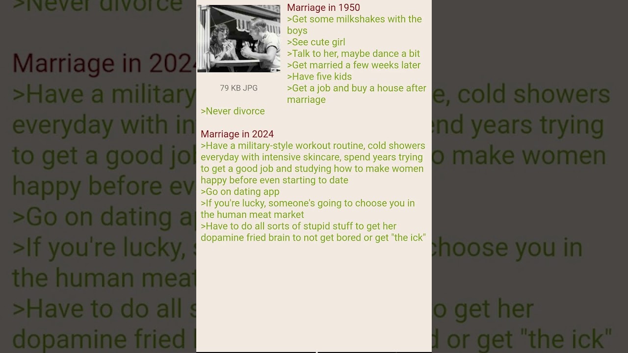 Marriage in 1950 vs. Marriage in 2025 | 4chan Greentext Stories