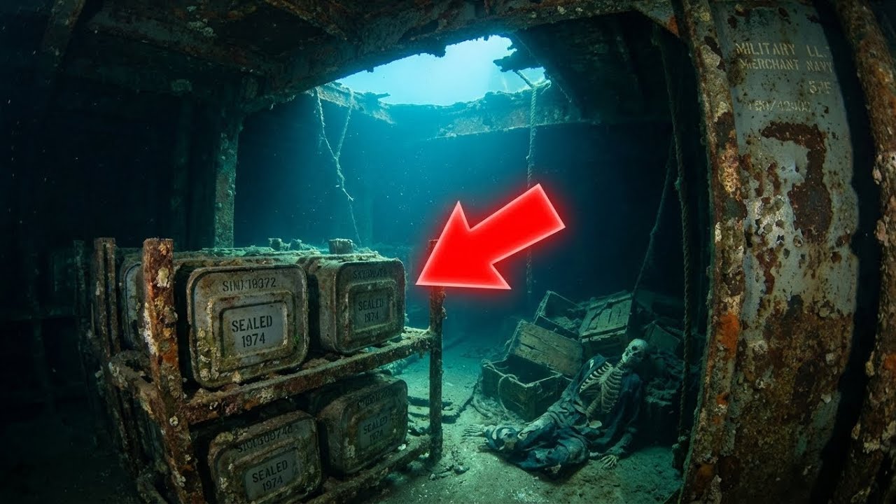 INSIDE the Sunken Supply Ship — Containers Sealed Since 1974