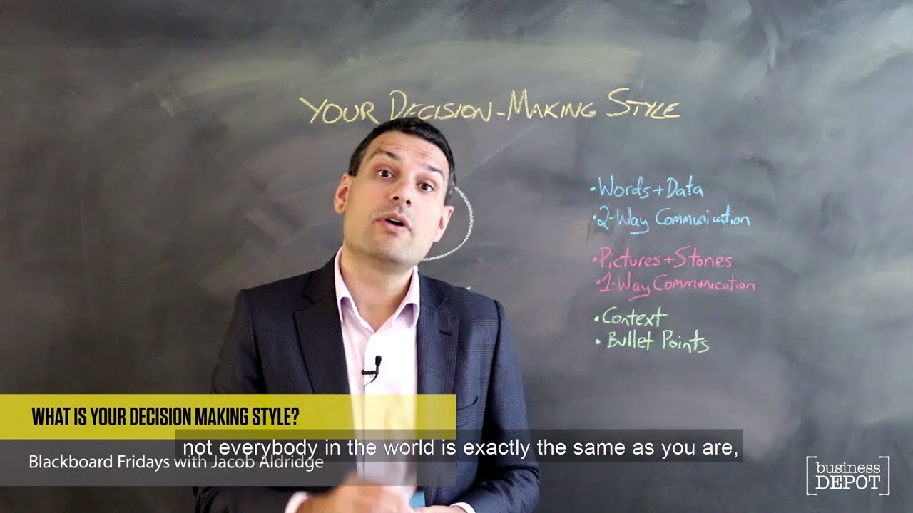 What is your Decision Making Style - Blackboard Fridays Ep. 54